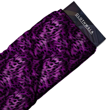amethyst purple animal all-over print pattern — large scale repeat layout