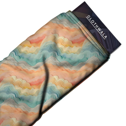 peach abstract all-over print pattern — large scale repeat layout