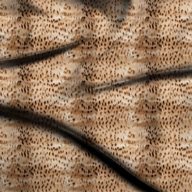 fawn beige animal digital print fabric texture — fine scale closeup