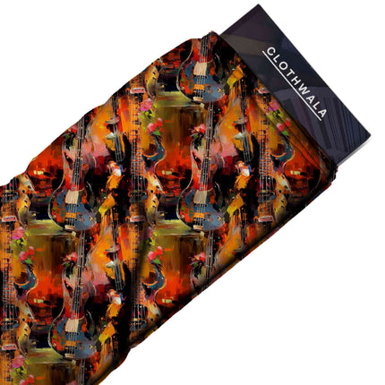 burnt sienna other fabric detail — matte finish digital print closeup