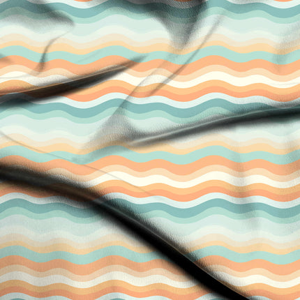teal abstract fabric detail — textured finish digital print closeup