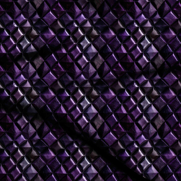 Amethyst Purple Embossed Purple Geometric Quilted Diamond Print Fabric