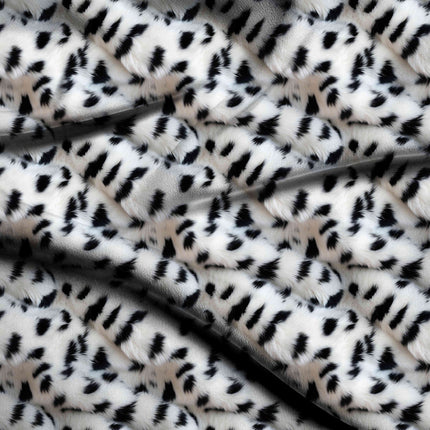 crisp white animal digital print fabric texture — large scale closeup