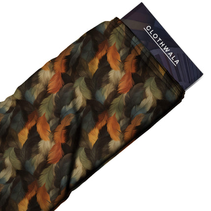 burnt sienna animal fabric detail — matte finish digital print closeup