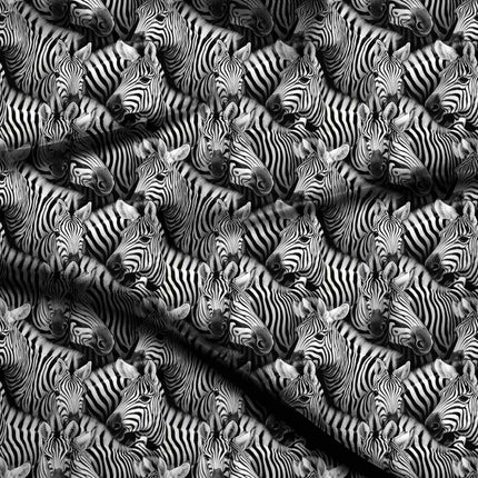 black animal digital print fabric texture — large scale closeup