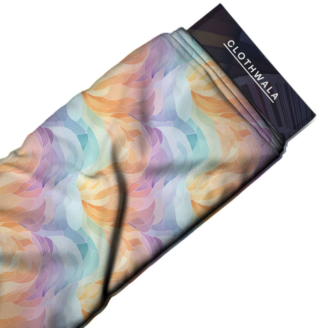 Lavender Abstract Digital Print Fabric | Indie Aesthetic | Georgette Digital Print - Image 2