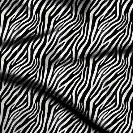 jet black animal digital print fabric texture — medium scale closeup