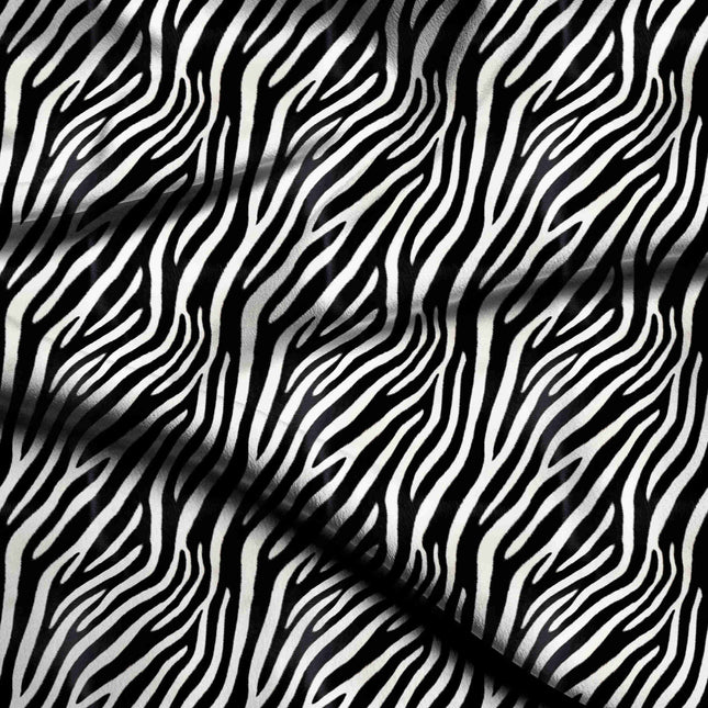 jet black animal digital print fabric texture — medium scale closeup