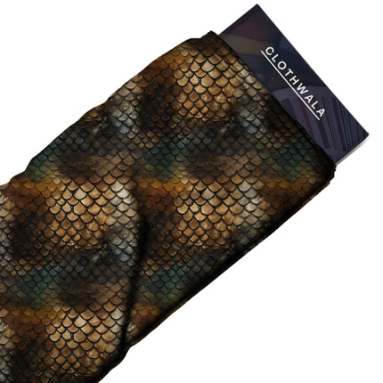 burnt sienna animal fabric detail — textured finish digital print closeup