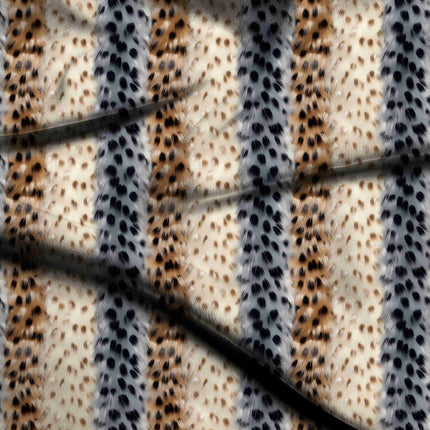 jet black animal digital print fabric texture — medium scale closeup