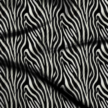 black animal digital print fabric texture — large scale closeup