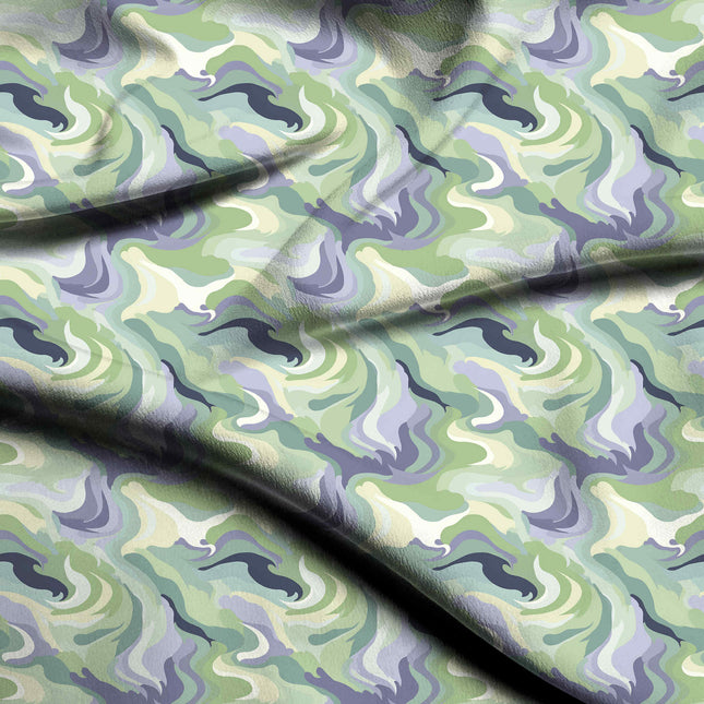 sage green abstract digital print fabric texture — medium scale closeup