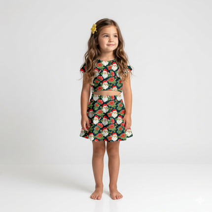 Forest Green Floral Digital Print Fabric for Dress | Regal Festive Wear - Image 4