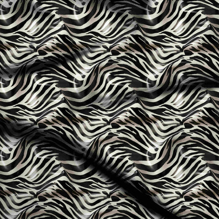 black animal digital print fabric texture — large scale closeup