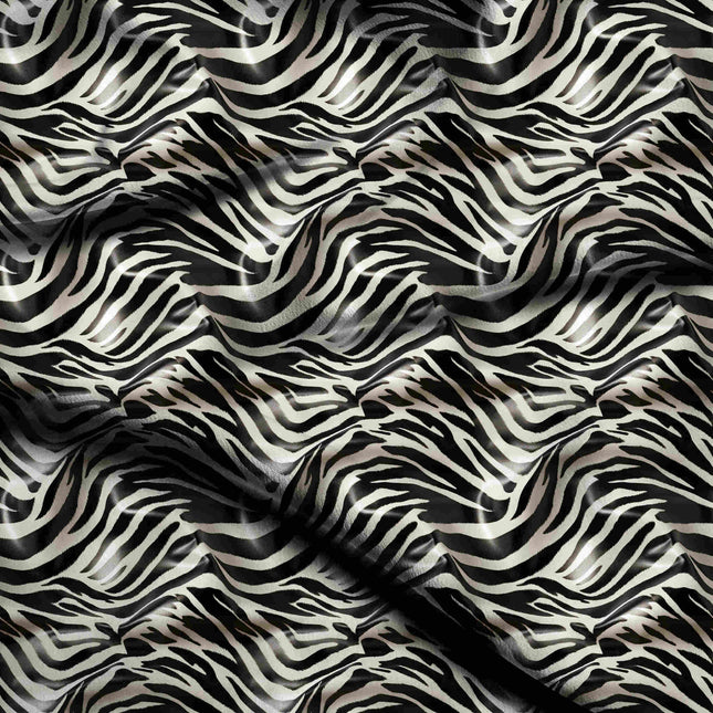 black animal digital print fabric texture — large scale closeup