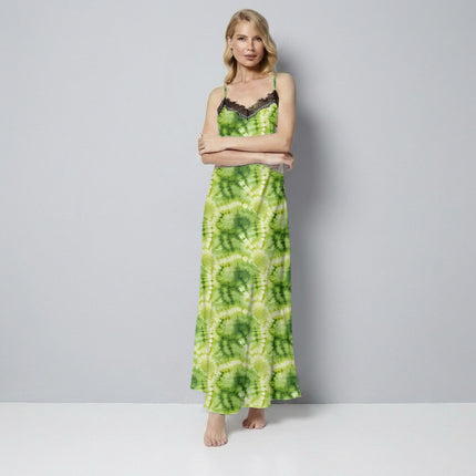 Lime Green Floral Digital Print Fabric for Dress | Psychedelic Festival Wear - Image 5
