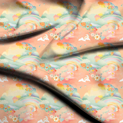 dusty rose floral all-over print pattern — medium scale repeat layout