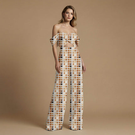 tan brown animal all-over print pattern — medium scale repeat layout