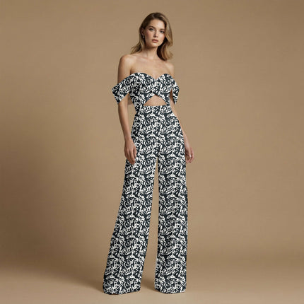 jet black abstract all-over print pattern — medium scale repeat layout