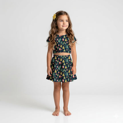 Forest Green Floral Digital Print Fabric for Dress | Regal Festive Wear - Image 8