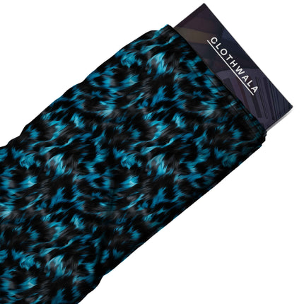 jet black abstract fabric detail — textured finish digital print closeup