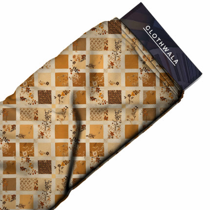 ivory cream floral all-over print pattern — medium scale repeat layout