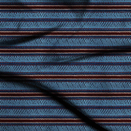 cobalt blue stripes digital print fabric texture — fine scale closeup