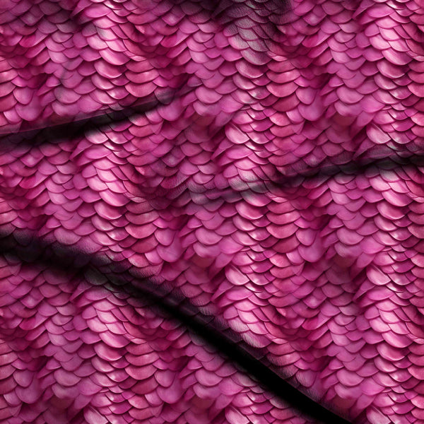 Fuchsia Pink Vibrant Fuchsia Pink 3D Drag Print Fabric