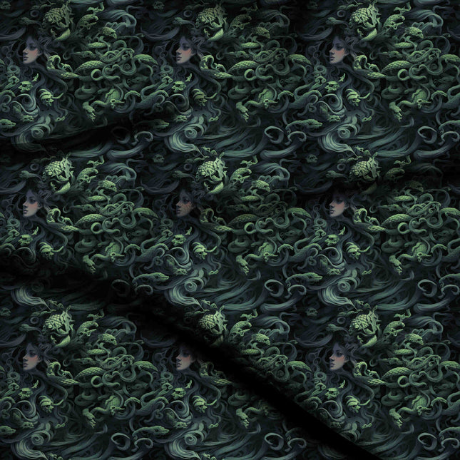 deep forest green other digital print fabric texture — large scale closeup