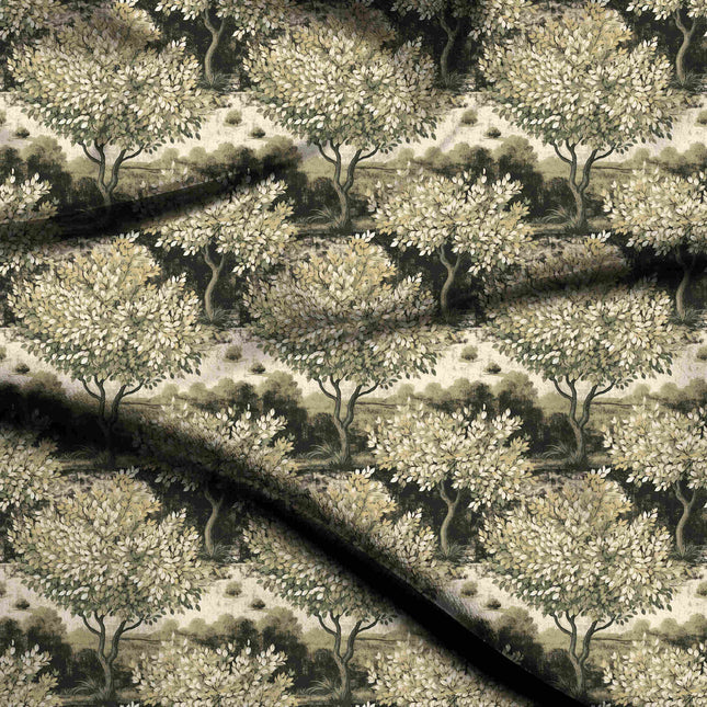 Ivory Cream Floral Digital Print Fabric | Puja Wear | Vintage Revival | Georgette Digital Print - 1860