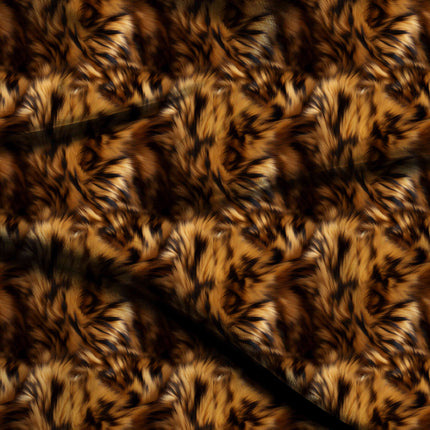 burnt sienna animal digital print fabric texture — large scale closeup