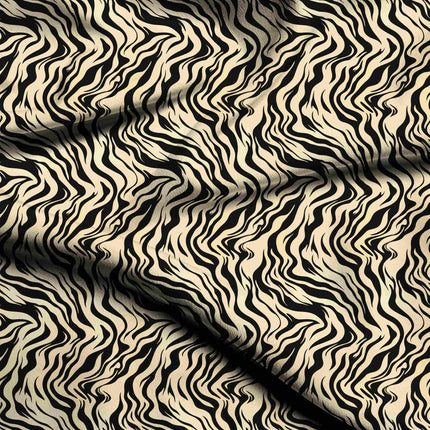 jet black animal digital print fabric texture — medium scale closeup