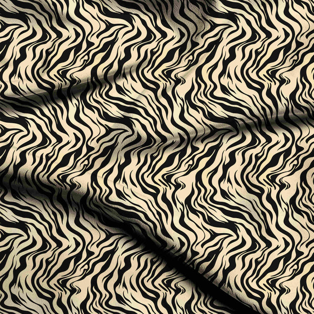jet black animal digital print fabric texture — medium scale closeup