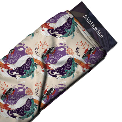 deep violet other all-over print pattern — large scale repeat layout