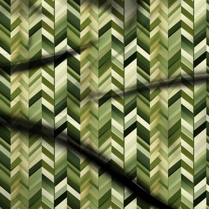 forest green geometric fabric detail — textured finish digital print closeup