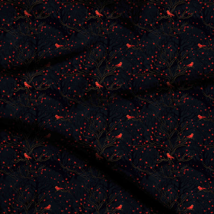 midnight black other digital print fabric texture — medium scale closeup