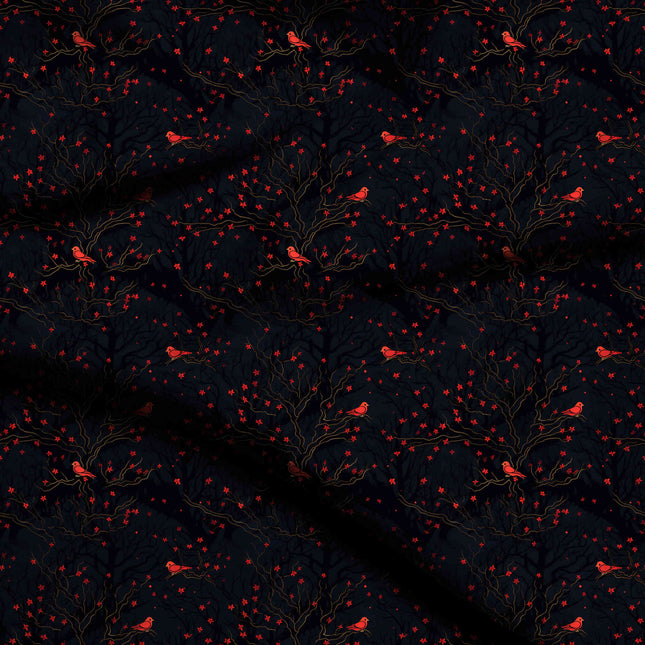 midnight black other digital print fabric texture — medium scale closeup