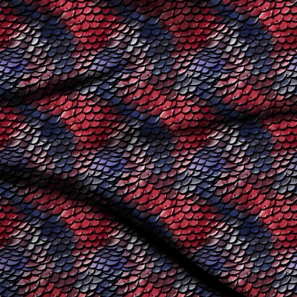 crimson animal digital print fabric texture — fine scale closeup