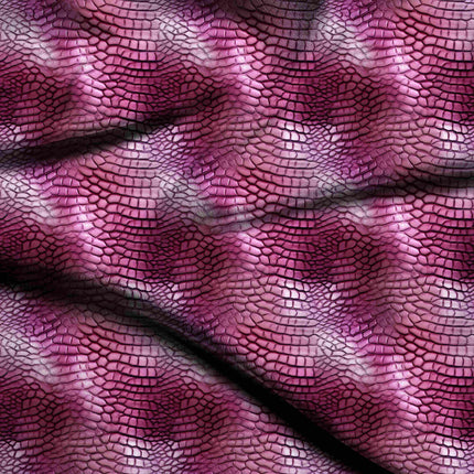 magenta animal digital print fabric texture — medium scale closeup