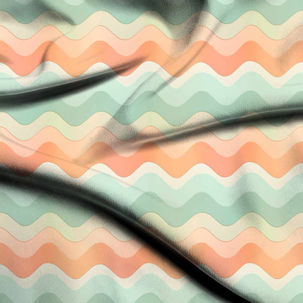 seafoam green geometric print fabric draped — maxi dress styling