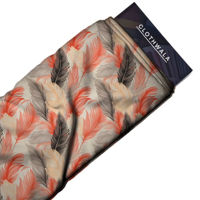 Coral Floral Digital Print Fabric | Kaftan Co-Ord Dress | Destination Wedding | Ink wash portraits | Poly Spandex Print - Image 2