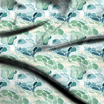 sage green abstract digital print fabric texture — medium scale closeup
