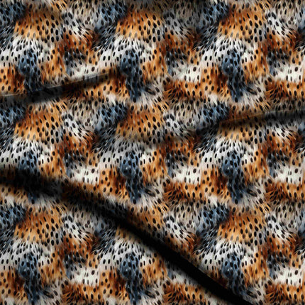 burnt sienna animal digital print fabric texture — medium scale closeup
