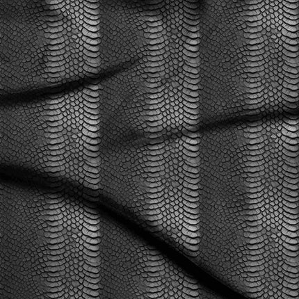 jet black animal digital print fabric texture — medium scale closeup