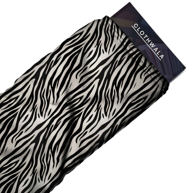jet black animal print fabric draped — kaftan styling