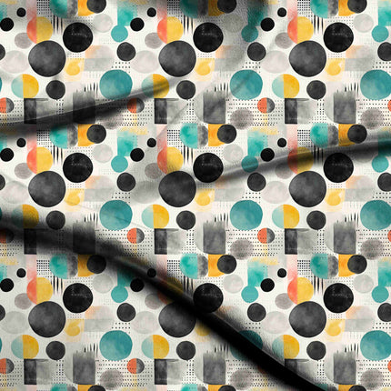 charcoal grey abstract digital print fabric texture — medium scale closeup