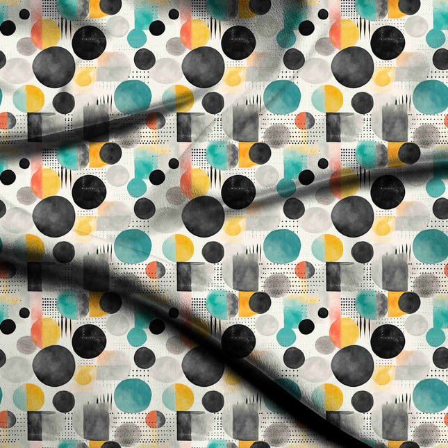 charcoal grey abstract digital print fabric texture — medium scale closeup