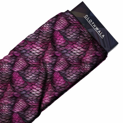 magenta animal fabric detail — matte finish digital print closeup