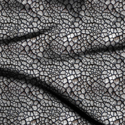jet black abstract digital print fabric texture — fine scale closeup