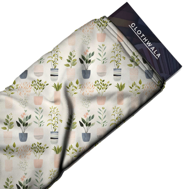 print fabric draped — cushion cover styling